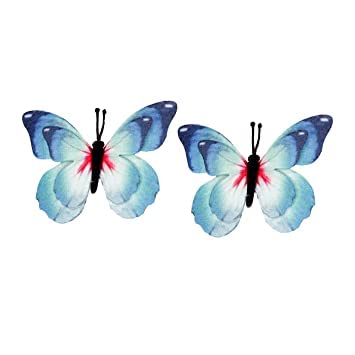 KAVIN Butterfly Claw Clip Hair Clips for Women - Set of 2 Sky Blue Hair Pins, Hair Accessories for Girls & Women - Perfect for Birthday Gifts, Party Hairstyles & Everyday Wear