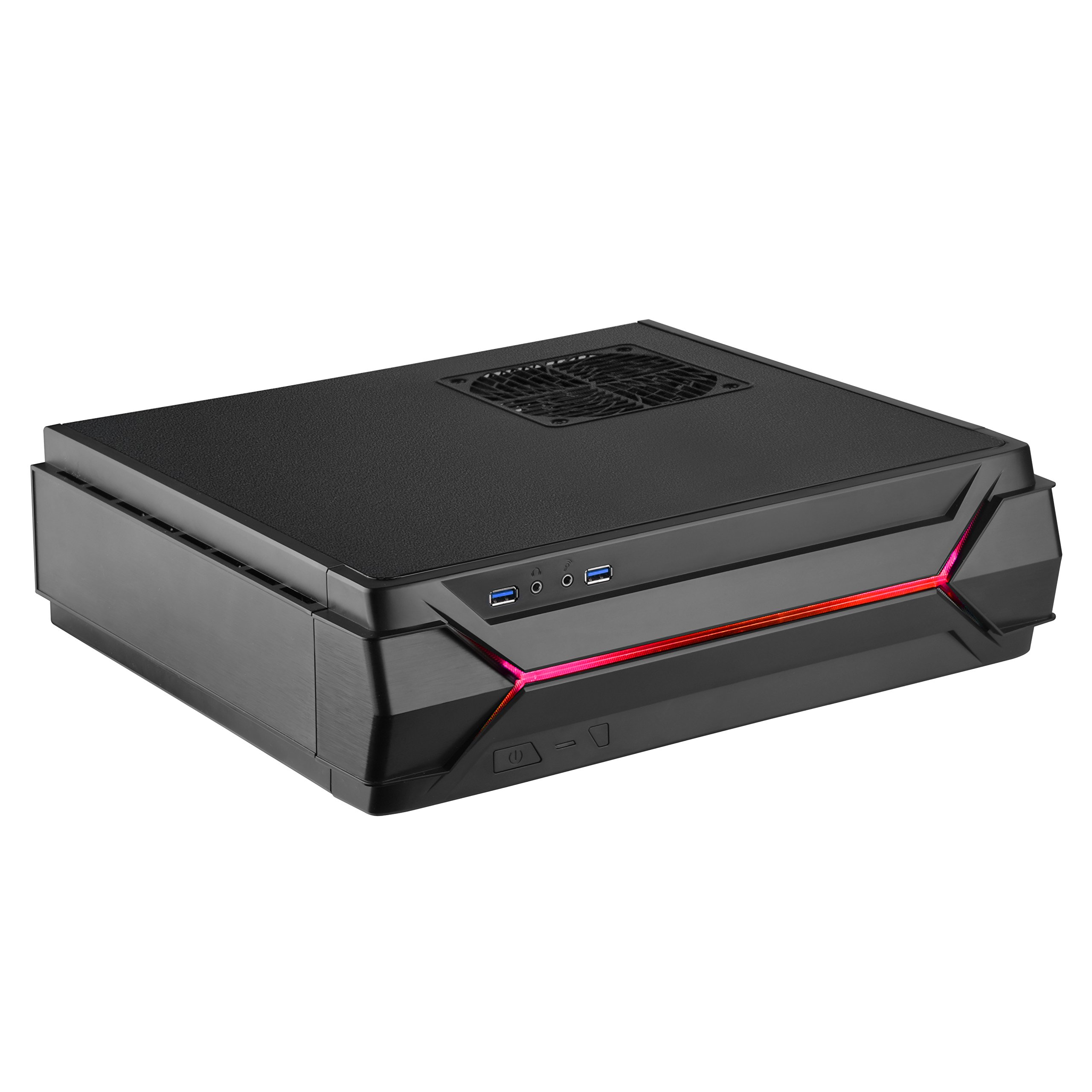 SilverStone Technology RVZ03B Slim Mini-ITX Computer Case with Integrated RGB Lighting - Compact Gaming PC Case for Home Theater & Small Space Setups