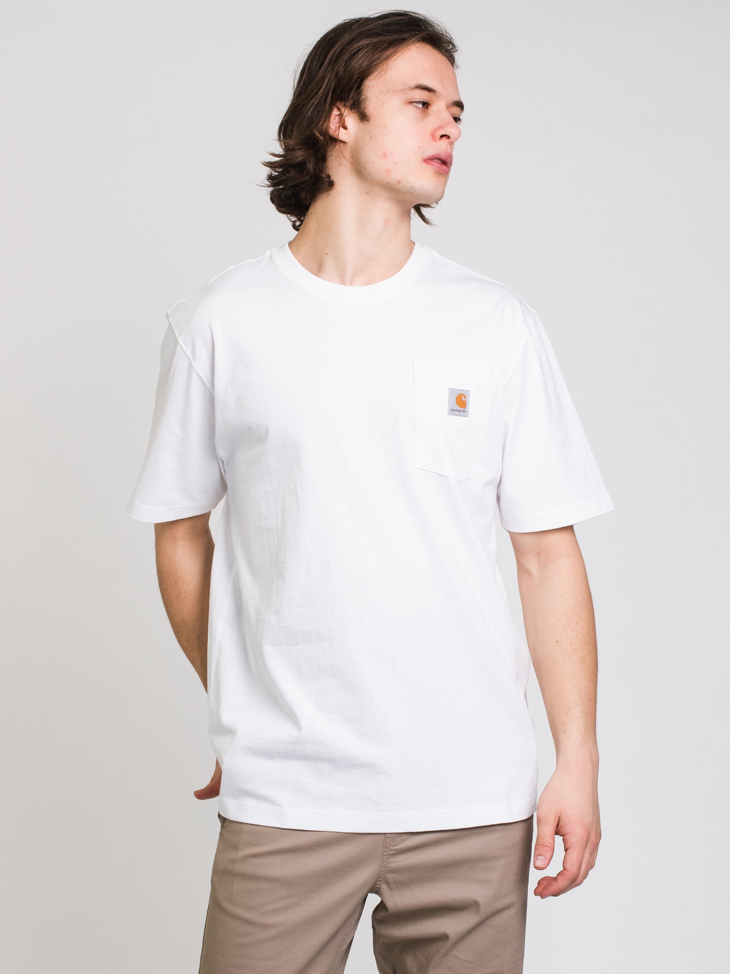 Carhartt Workwear Pocket T-Shirt for Men - Durable Cotton Short Sleeve Shirt for Construction, Landscaping & Outdoor Work
