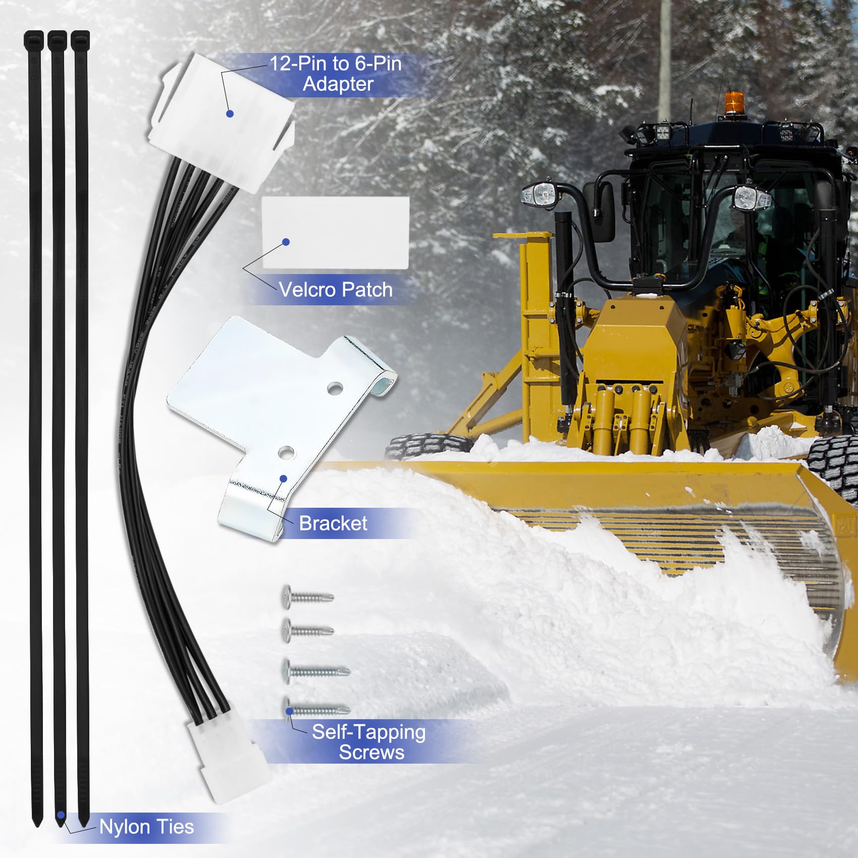 Western 56462 & Fisher 9400 & SAM 1306902 Compatible 6-Pin Snowplow Handheld Controller - Perfect for Winter Snow Removal on Trucks and ATVs