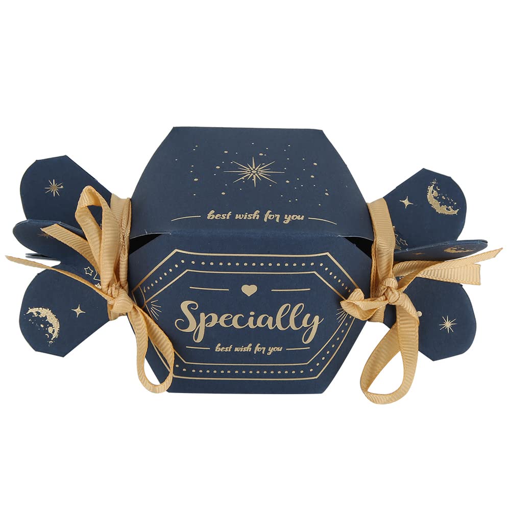 Shanrya Deluxe Candy Box - Elegant Blue Starry Sky Design for Birthday, Wedding & Party Favors | Perfect for Gifts, Celebrations & Sweet Treat Displays