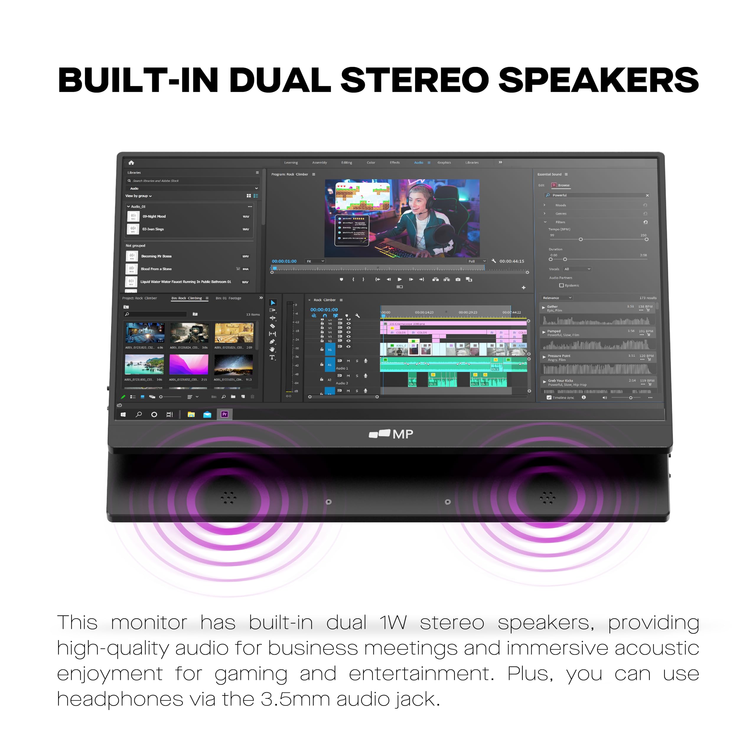 MP Mobile Pixels Fold Portable Monitor - 15.6
