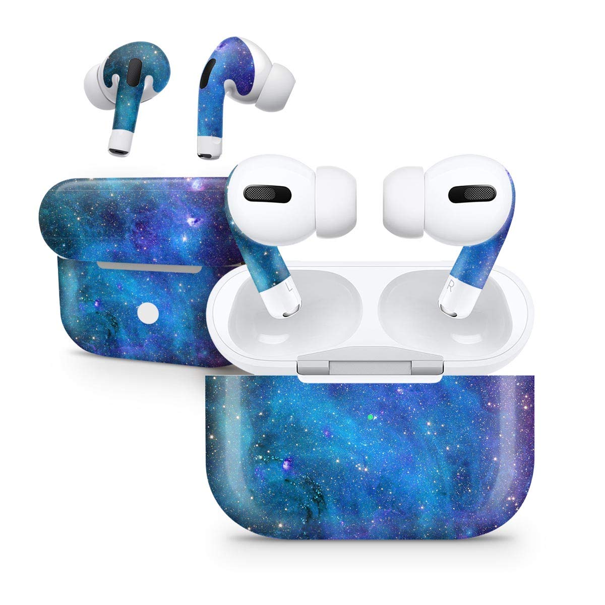 Azure Nebula Vinyl Skin Wrap for Apple AirPods 1st Gen - Full Body Protective Decal Compatible with Wireless Bluetooth Earbuds | Stylish Customization for Gym, Travel & Daily Use