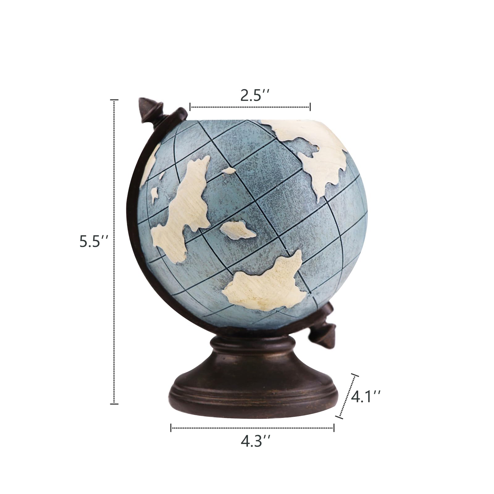 MUAMAX Globe Pen Holder - Stylish Desk Organizer for Pens, Pencils & Office Supplies | Perfect for Home, Office & School Workspaces | Durable Desktop Accessory to Keep Your Workspace Neat
