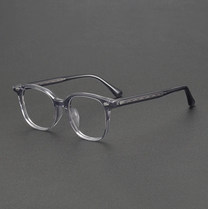 Stylish Black Unisex Square Acetate Eyeglasses Frame 8099 - Perfect for Work, Reading & Fashion Accessories