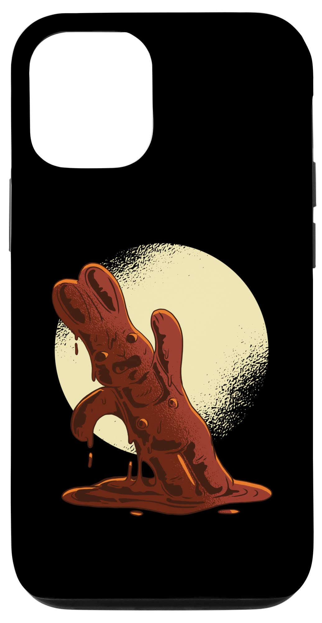 iPhone 12/12 Pro Shockproof Case with Cute Zombie Chocolate Bunny Design - Perfect for Halloween, Easter & Everyday Protection