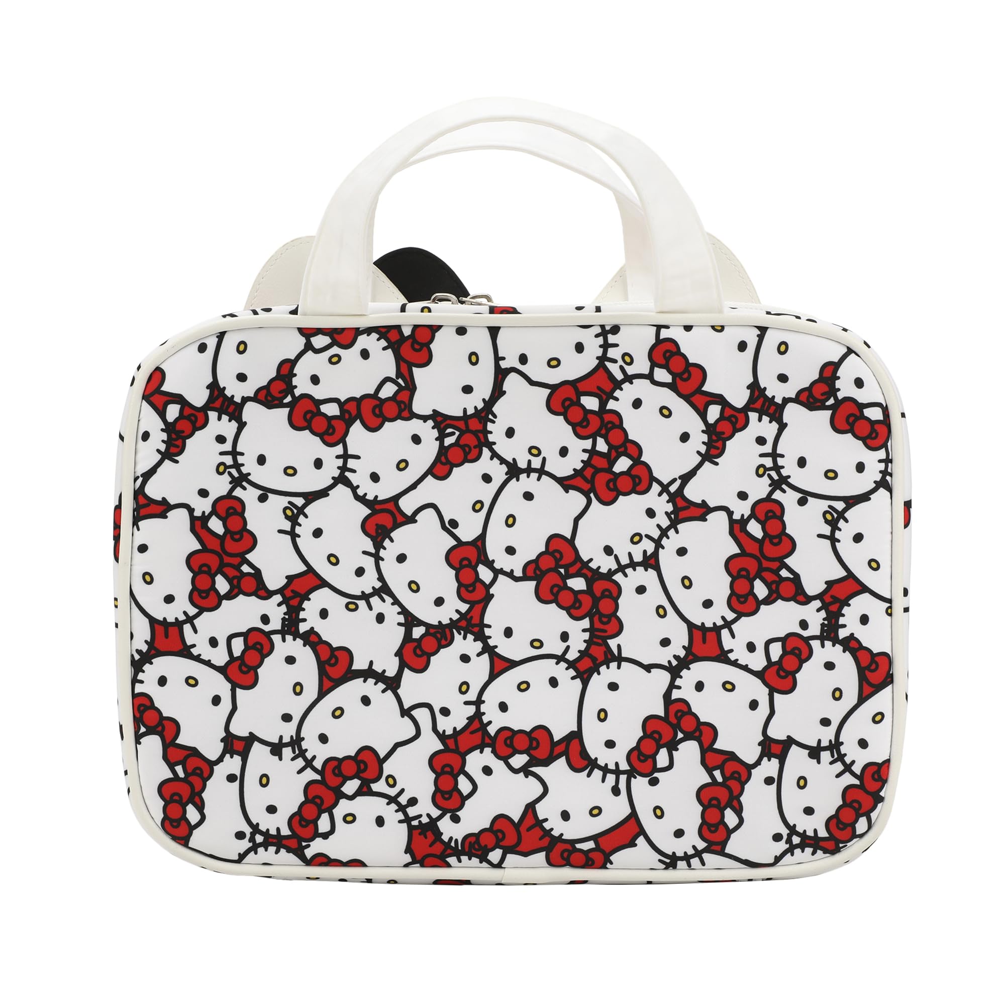 Hello Kitty Foldable Hanging Toiletry Bag for Travel - 3D Bow Cosmetic Organizer | Perfect for Vacation, Gym & College Dorm Organization