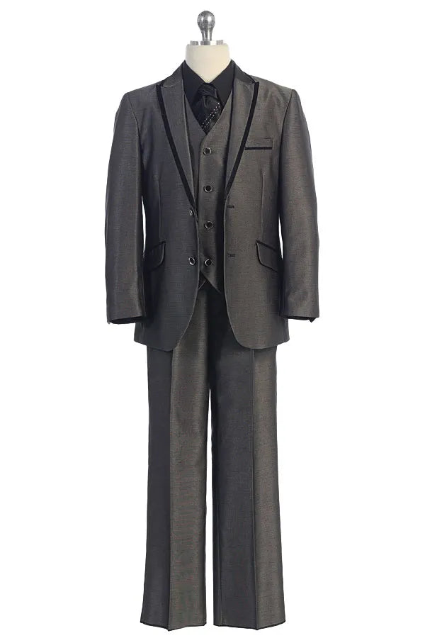 Shiny Charcoal Classic Suit for Men - Premium Business Formal Wear (Y10 01379) | Perfect for Weddings, Office Meetings & Special Occasions
