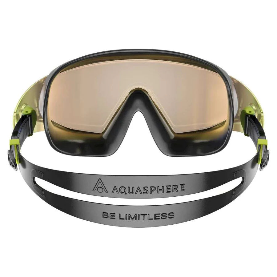 Aqua Sphere Defy Ultra Swimming Goggles - Black/Bright Yellow - Anti-Fog, UV Protection for Pool, Open Water & Triathlon Training