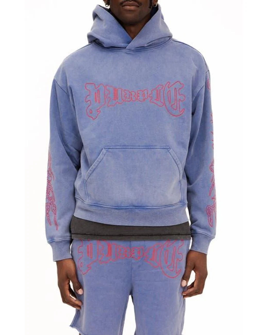 PURPLE BRAND P447 Arched Gothic Hoodie - Trendy Streetwear for Men & Women | Perfect for Casual Outfits, Concerts, and Gothic Fashion