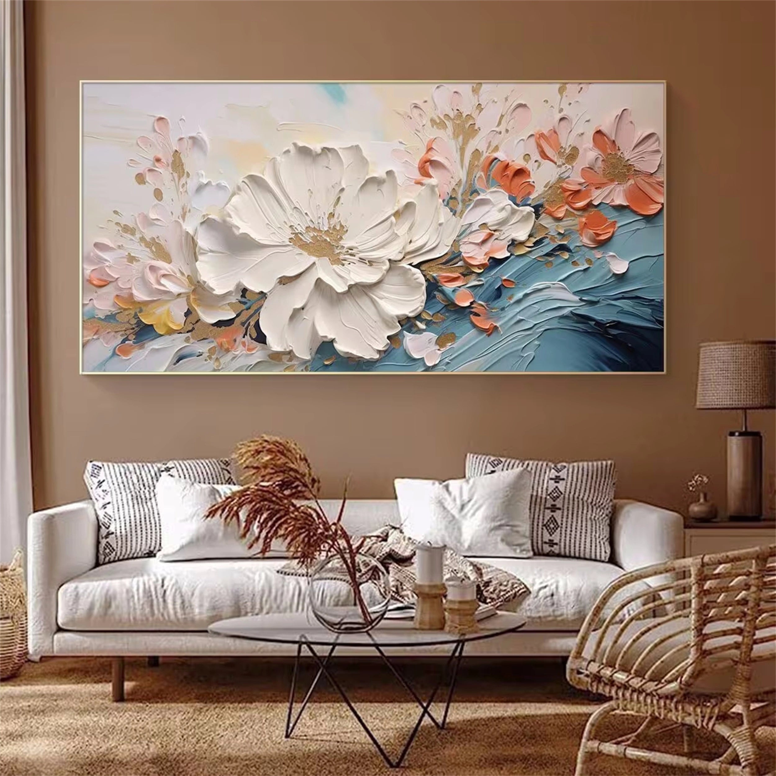 Beautiful Flower and Tree Painting #FT034 - Perfect for Home Decor, Office Wall Art, and Gift Ideas