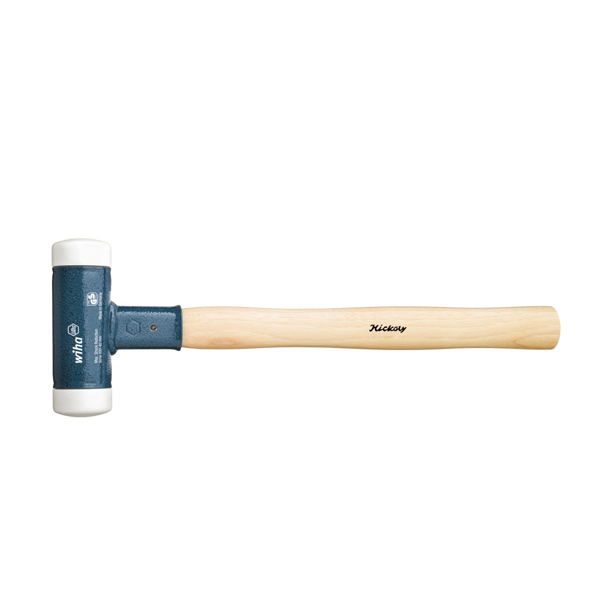 Wiha 800160 No Recoil Soft-Faced Hammer with White Heads - 60mm Multi-Color for Precision Work, Automotive Repair & Woodworking Projects