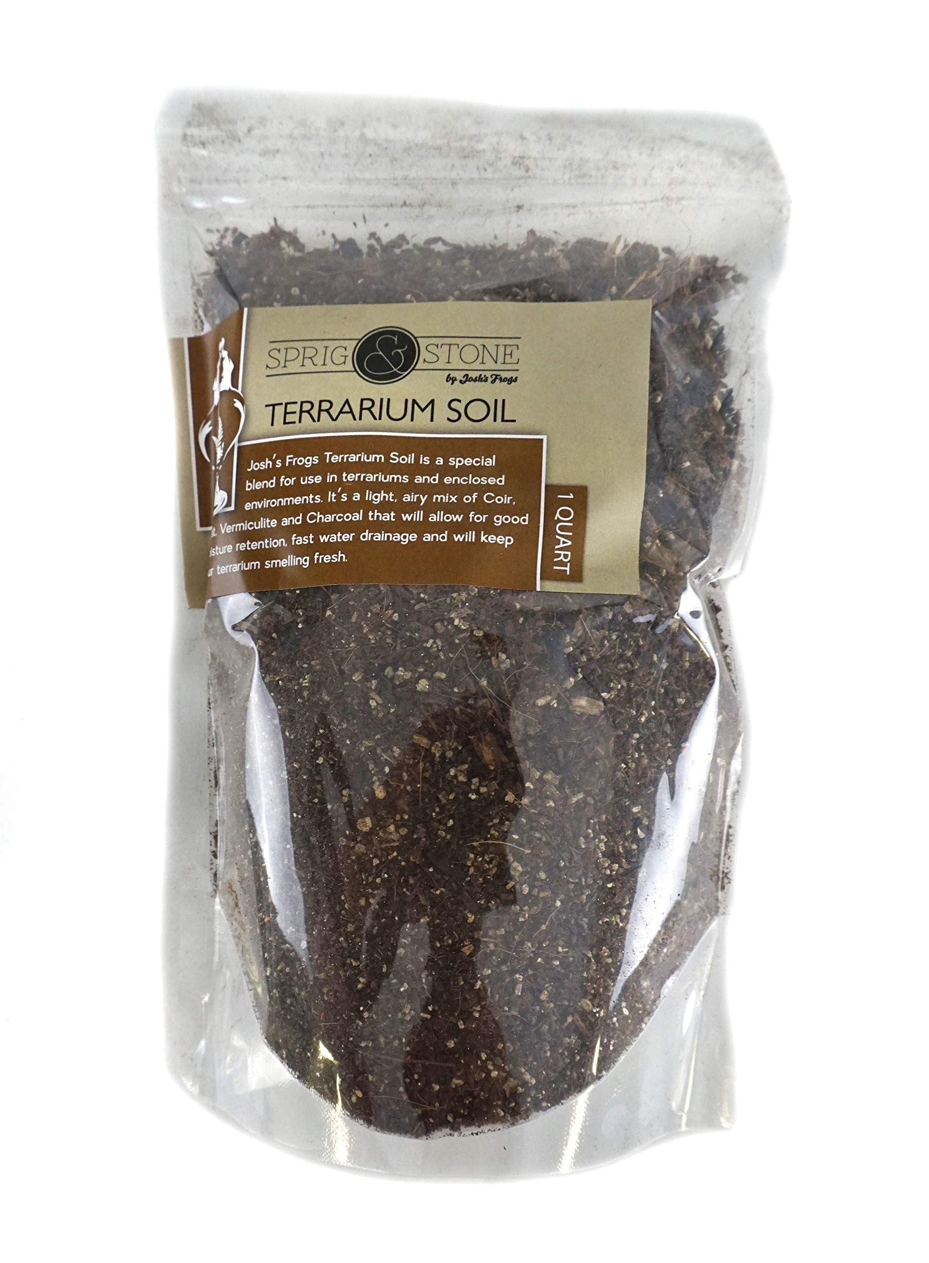 Sprig & Stone Terrarium Soil Mix - 1 Quart for Succulents, Cacti & Air Plants | Premium Drainage & Nutrient-Rich Blend for Indoor & Outdoor Terrariums, Fairy Gardens & Plant Displays