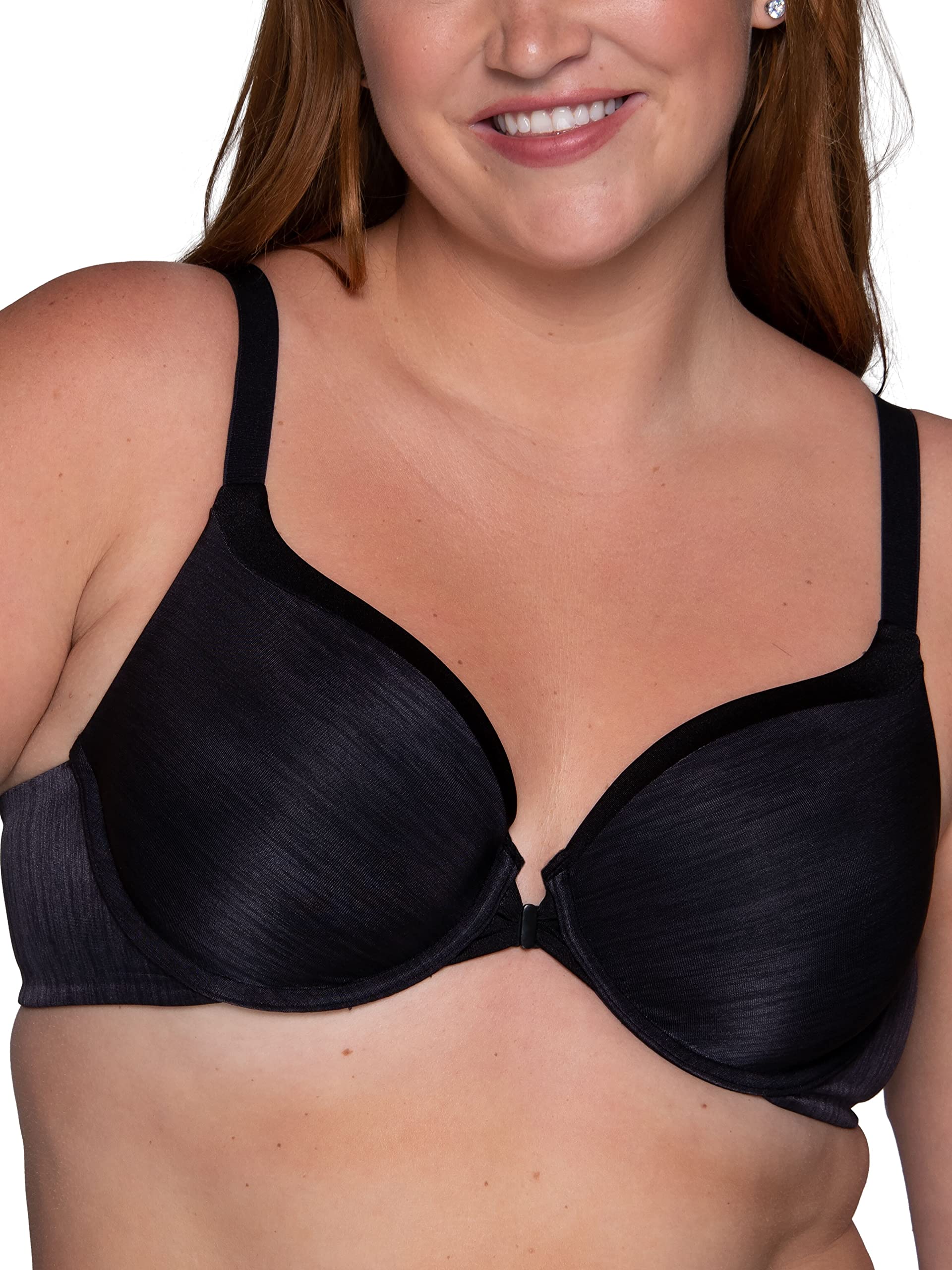 Vanity Fair Women's Comfortable Front Closure Bra with No-Poke Underwire - Wireless Support for 34B-44DDD Sizes | Perfect for Everyday Wear & All-Day Comfort