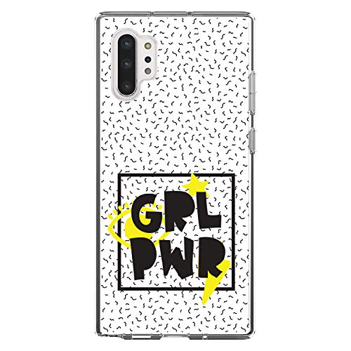 Girl Power - GRL PWR - Yellow & Black Box On Clear Case