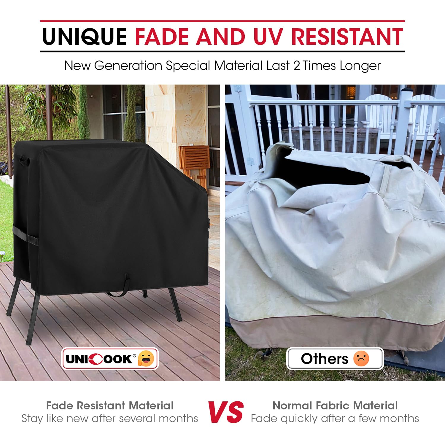 Unicook Heavy Duty Waterproof BBQ Grill Cover for Blackstone 22 & 17 Inch Griddles with Hood & Stand - Sealed Seam Outdoor Cooking Protection - Perfect for Backyard Grilling, Camping & Tailgating Parties