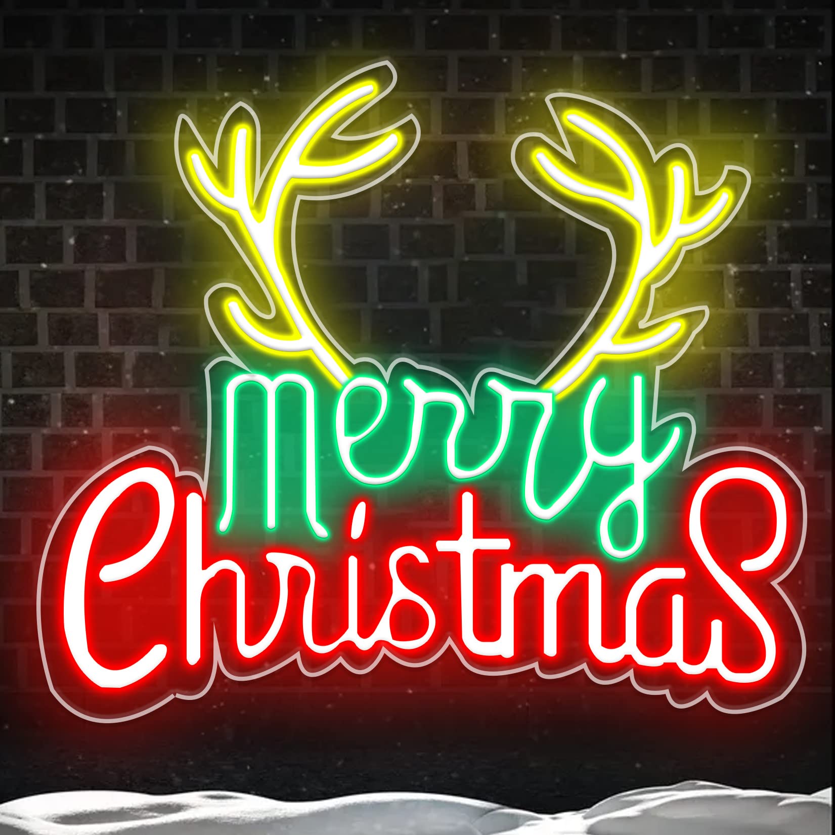 FDYD Merry Christmas Neon Sign - LED Light for Room Decor, Indoor Party & Club Aesthetic - Perfect for Holiday, Christmas & Home Decoration
