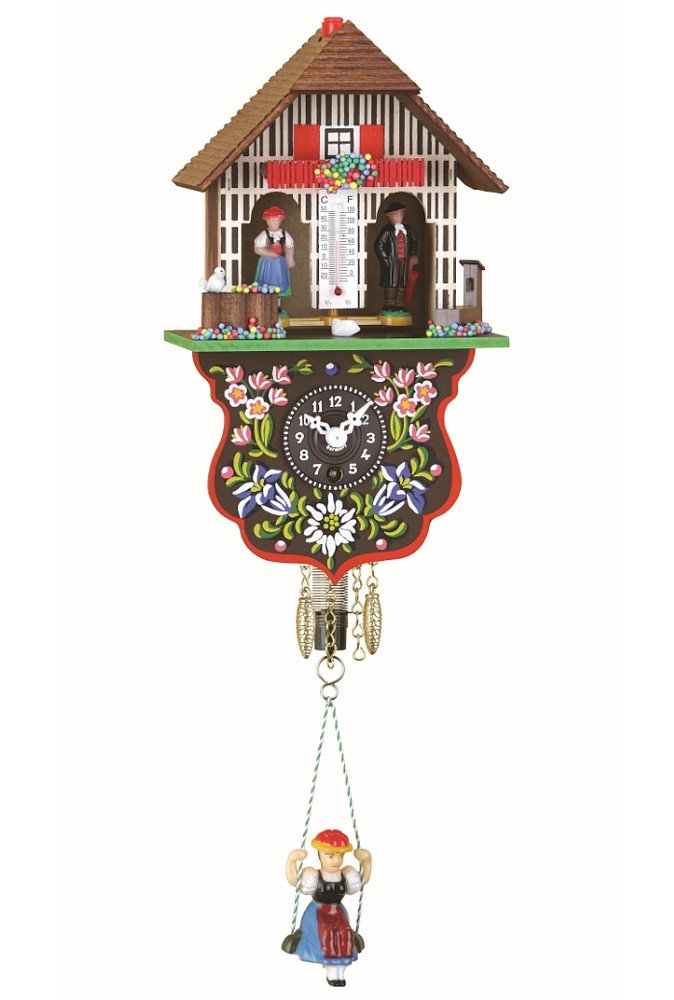 Authentic Black Forest Cuckoo Clock - Handcrafted German Weather House TU 805 S - Perfect for Home Decor & Gift Giving | Living Room, Office, Cabin Wall Decoration