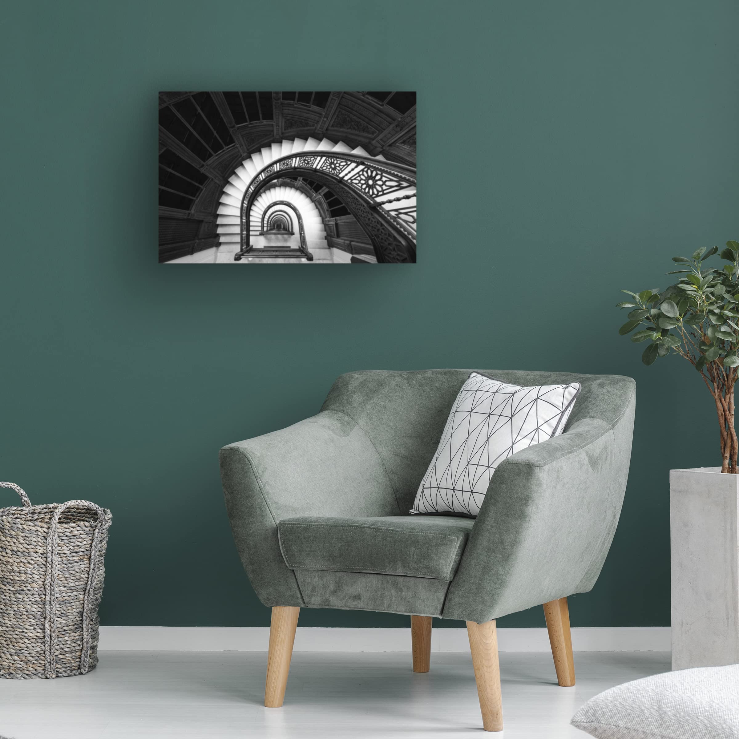 Henry Zhao 'Staircase' Canvas Wall Art Print - Modern Abstract Home Decor for Living Room, Bedroom & Office | Trademark Fine Art Collection