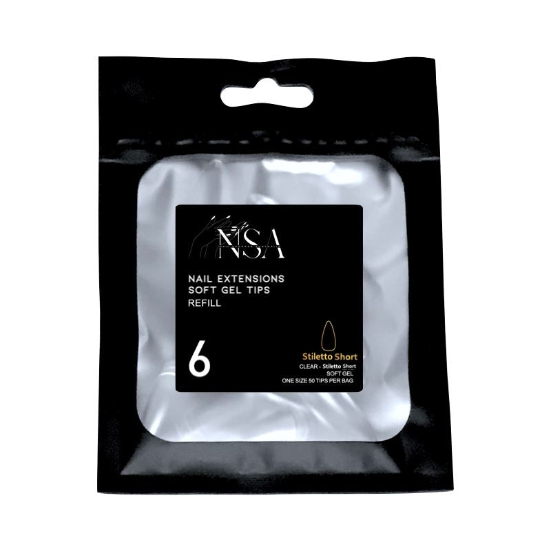 Soft Gel Tips for Nails - 50pcs Refill Pack - Stiletto Shape - Perfect for Salon, DIY Manicures & Nail Extensions