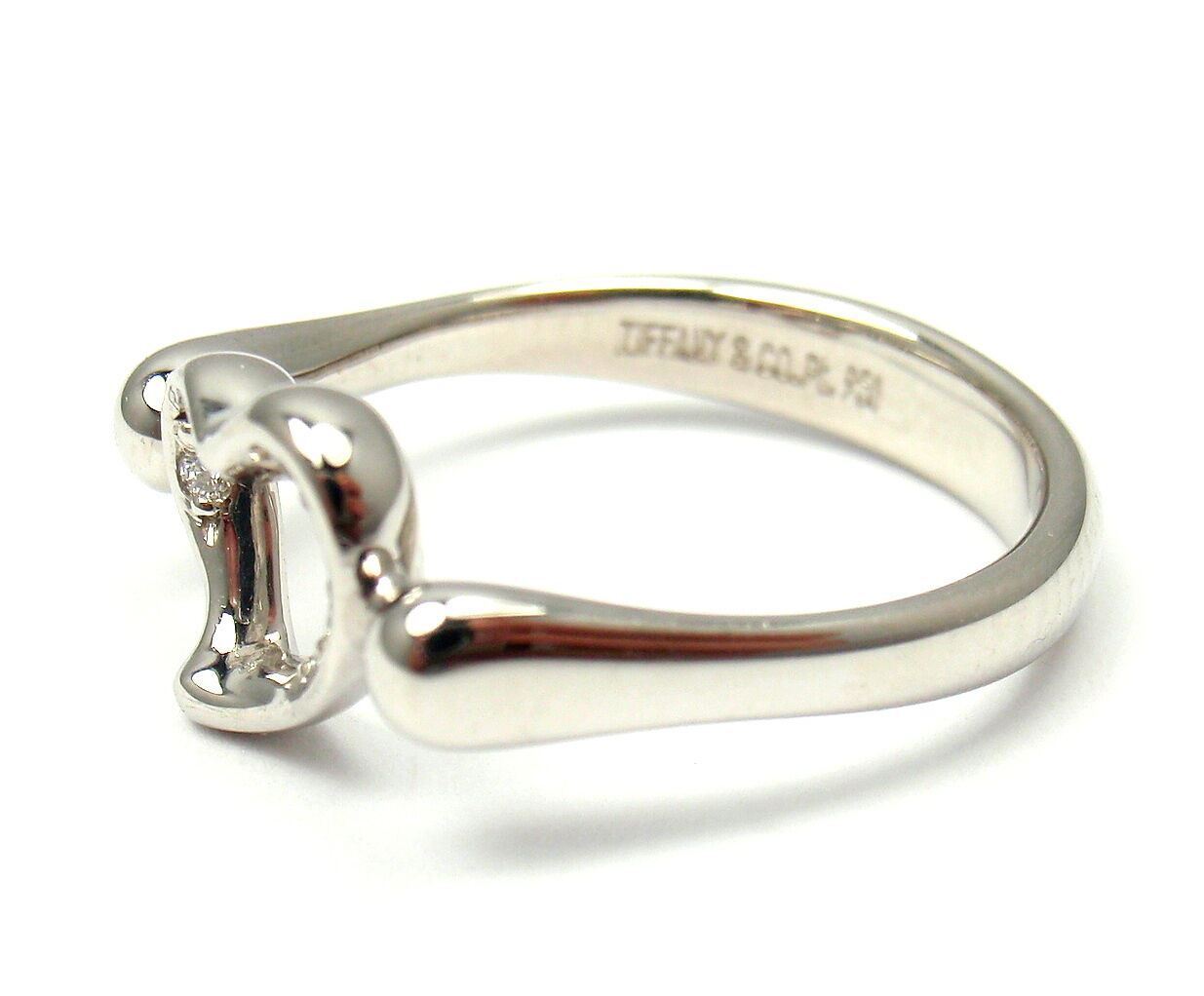 Tiffany & Co. Platinum Peretti Diamond Open Heart Ring Size 5 - Elegant Diamond Jewelry for Women, Perfect for Anniversary Gifts & Special Occasions
