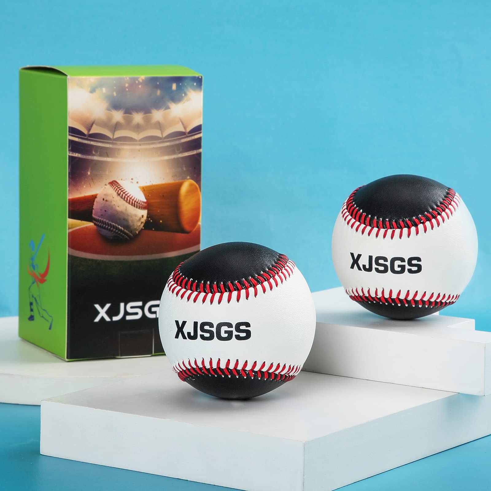 Official League Baseballs for Recreational Use - 9 Inch Standard Size Practice Baseballs for Indoor & Outdoor Training, Games & Sports Activities