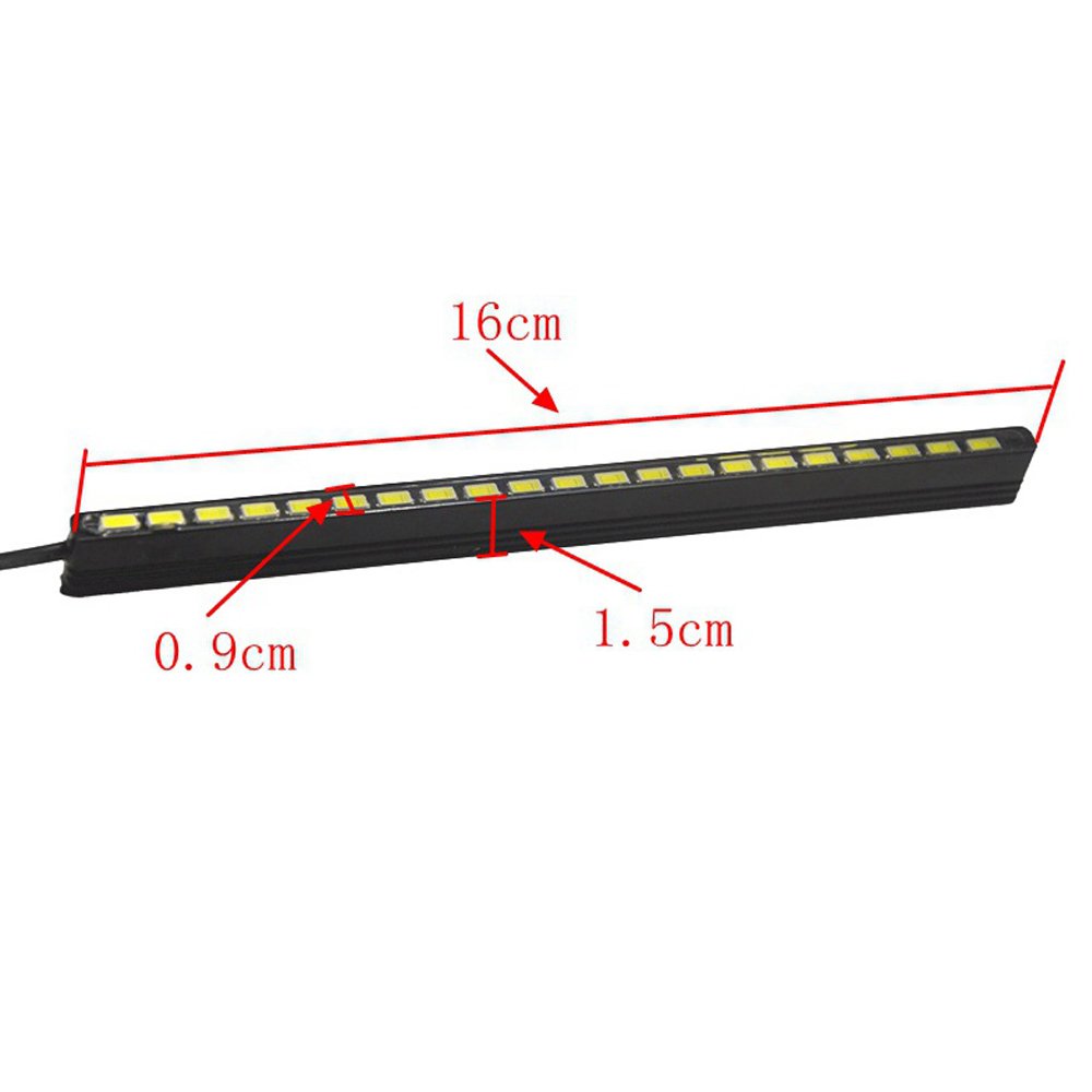 21 SMD 5630 LED Daytime Running Lights (DRL) - 7000K White Fog Light Strip for Cars & Trucks - 156mm Universal Fit - Perfect for Enhanced Visibility & Safety in Daytime Driving