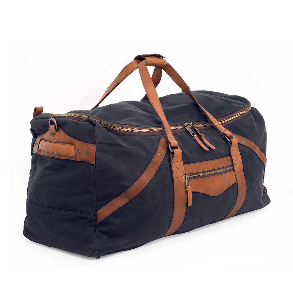 Durable Waxed Canvas X-Large Duffle Bag for Travel, Gym & Outdoor Adventures - Water-Resistant Carry-On Luggage for Men & Women