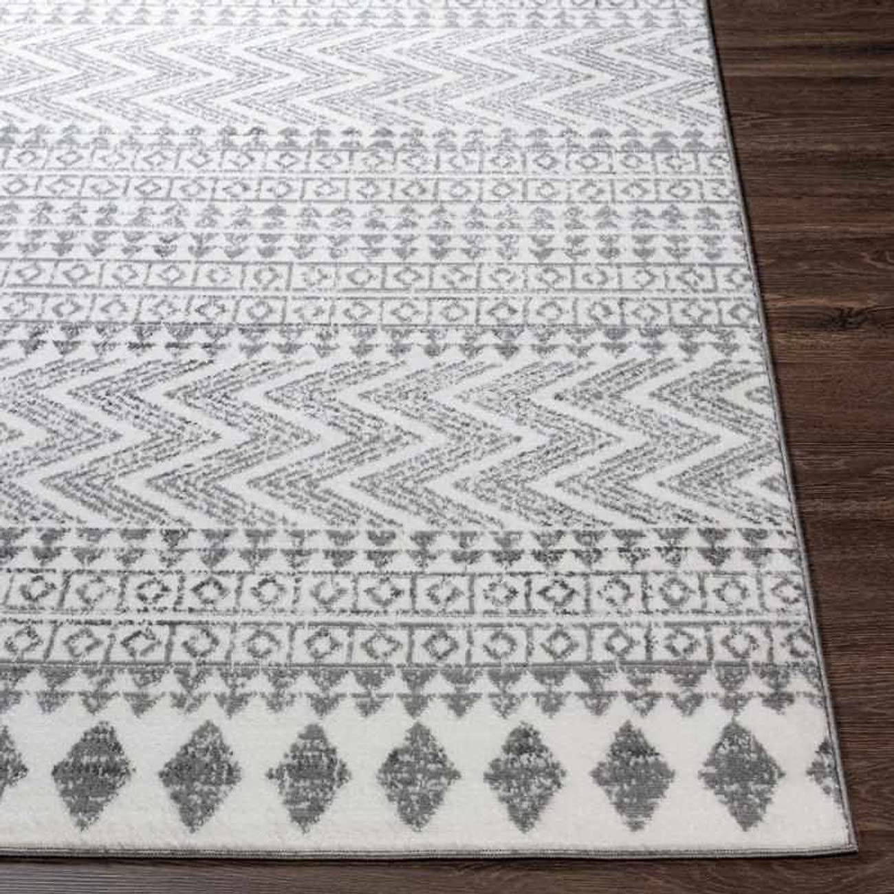 Mark&Day 9x12 Medium Gray Area Rug - Soft & Durable Grey Black White Carpet for Living Room, Bedroom, Kitchen - Perfect for Home Decor, Office & High Traffic Areas (9'2