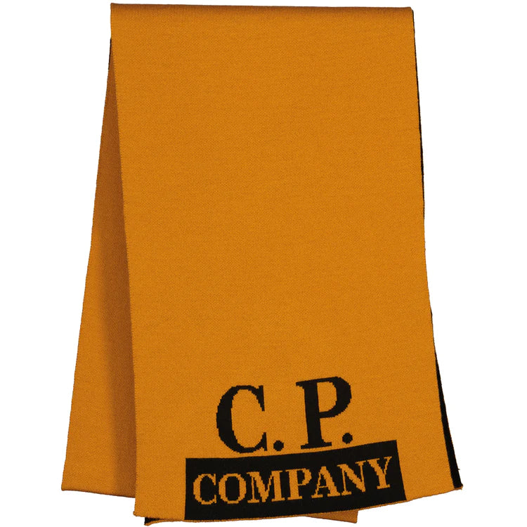 CP Company Orange Logo Scarf - Soft & Warm Winter Fashion Accessory for Men & Women - Perfect for Cold Weather, Outdoor Activities and Streetwear Style