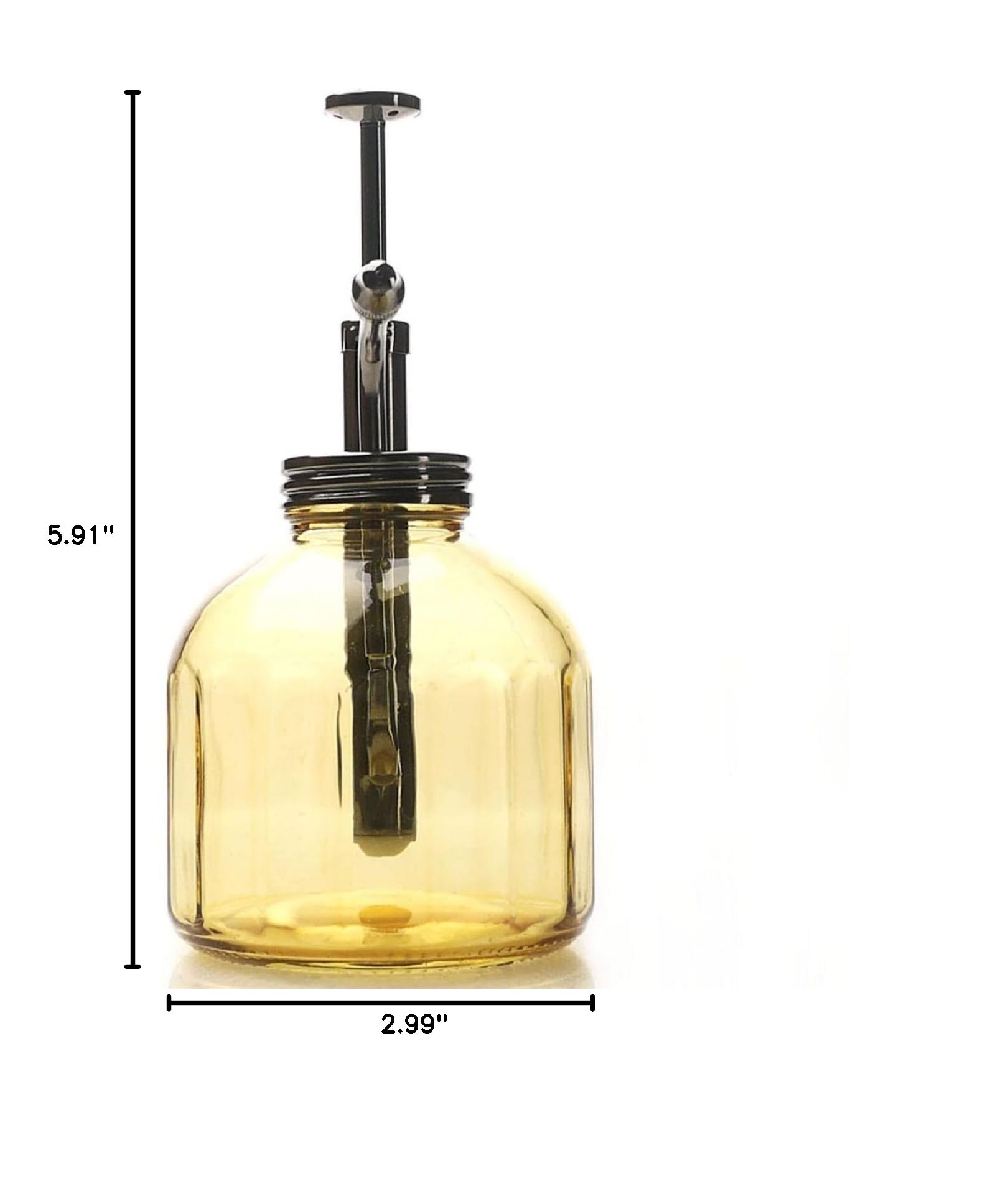 Amber Glass Plant Mister Bottle with Brass Sprayer (Gun Metal) - Perfect for Indoor Plants, Succulents, and Home Gardening