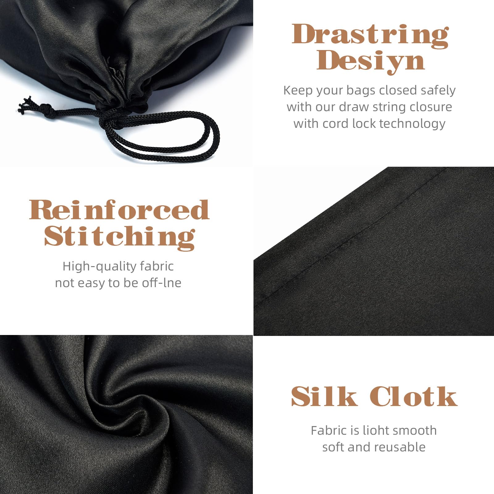 8 Pack Premium Satin Shoe Dust Bags with Drawstring Closure - Washable Breathable Cotton Fabric for Travel Shoe Storage & Protection | Perfect for Suitcase Organization, Sneaker Collection, and Luxury Shoe Care