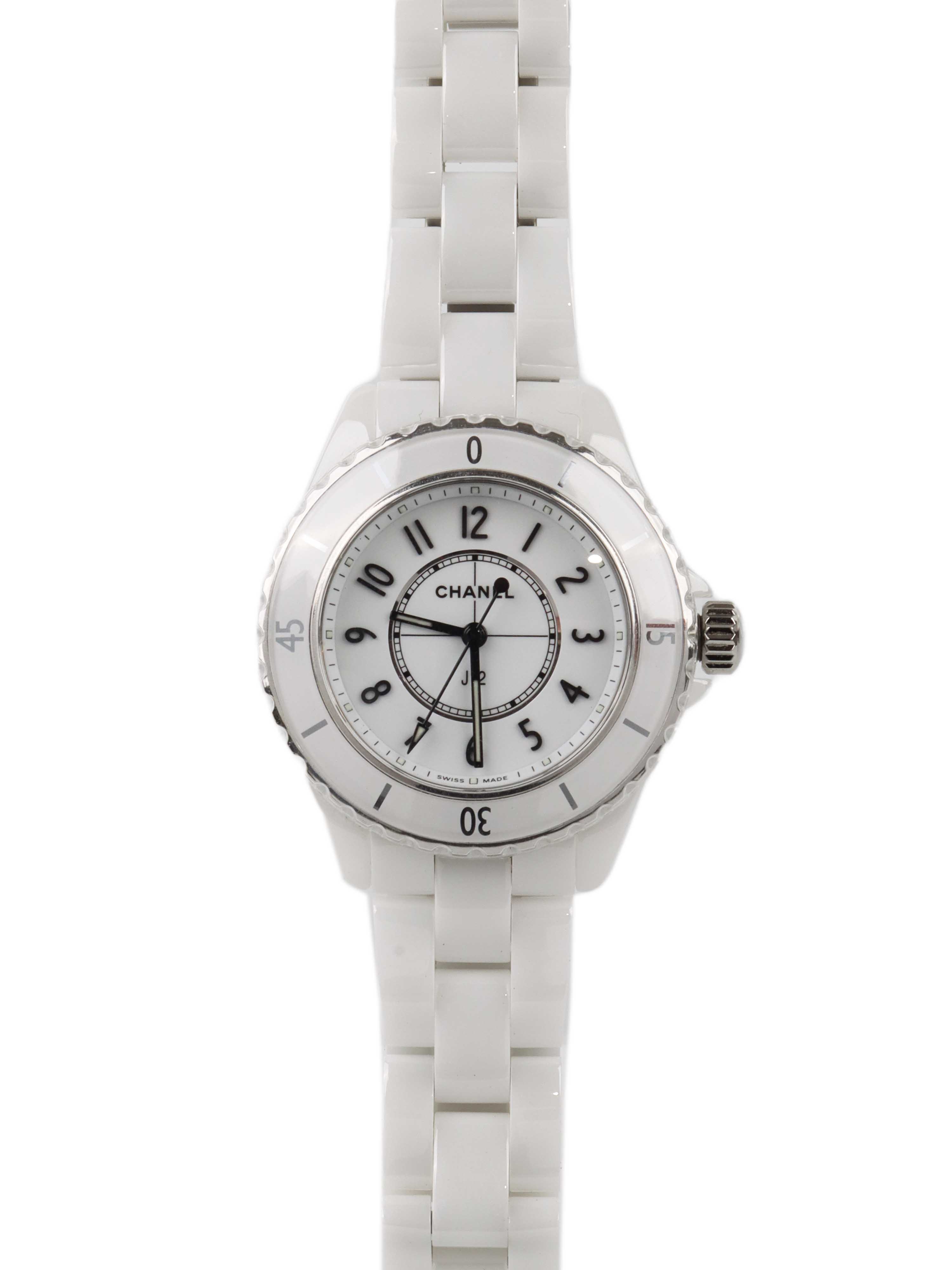 Chanel J12 White Ceramic & Steel 33mm Women's Watch - Luxury Swiss Timepiece for Everyday Wear & Special Occasions