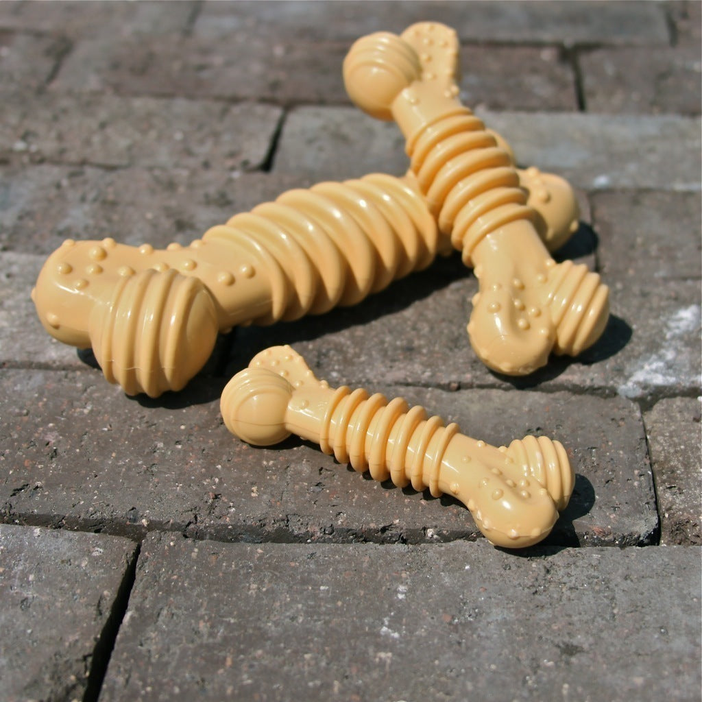 Dura Chew Plus Textured Dog Bone - Durable Chew Toy for Aggressive Chewers - Perfect for Large Dogs, Teething Puppies & Dental Health - Indoor & Outdoor Use