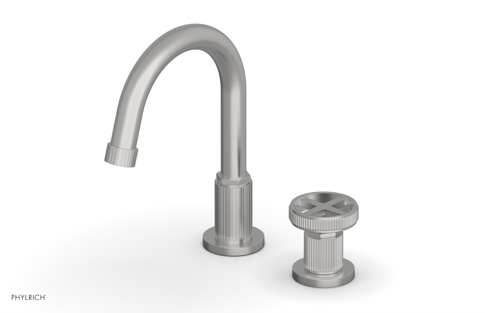 DUSTRIE Single Handle High Spout Kitchen Faucet with Cross Handle - Model 370 09 | Perfect for Modern Farmhouse & Industrial Style Kitchens