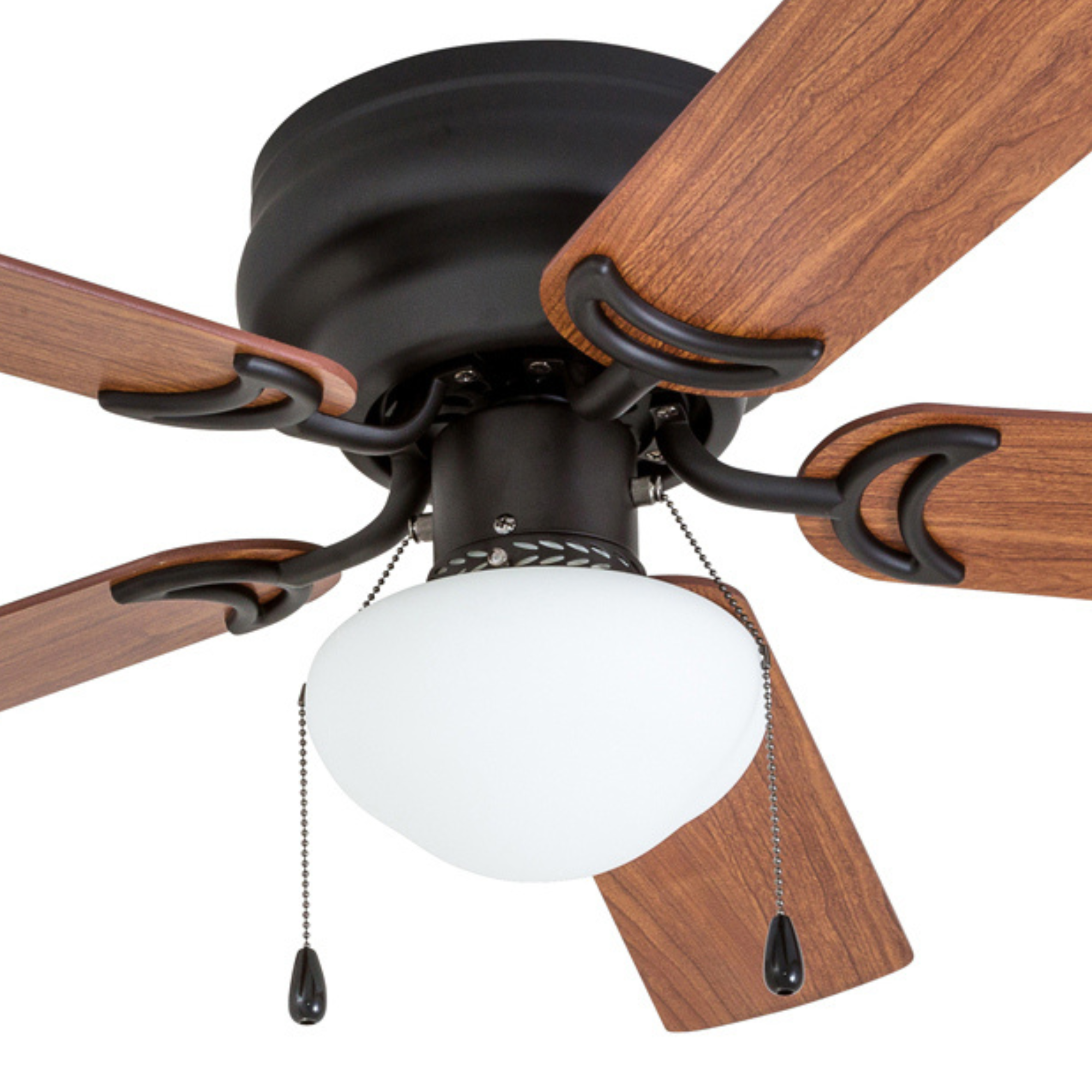 42 Inch Alvina Bronze Ceiling Fan with Pull Chain - Modern Indoor/Outdoor Ceiling Fan for Bedroom, Living Room, Patio & Office
