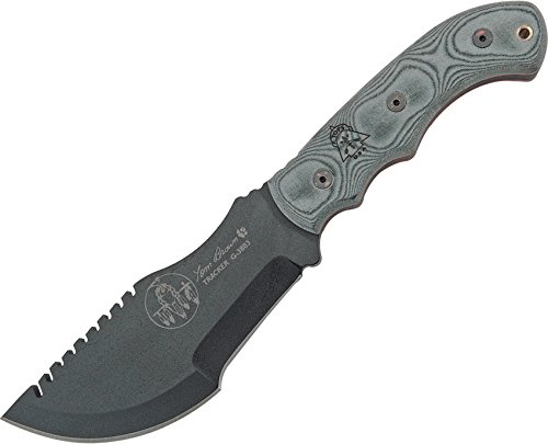 TOPS Tom Brown Tracker Survival Knife - High Carbon Steel Fixed Blade Hunting Knife for Outdoor Camping, Bushcraft, and Wilderness Survival