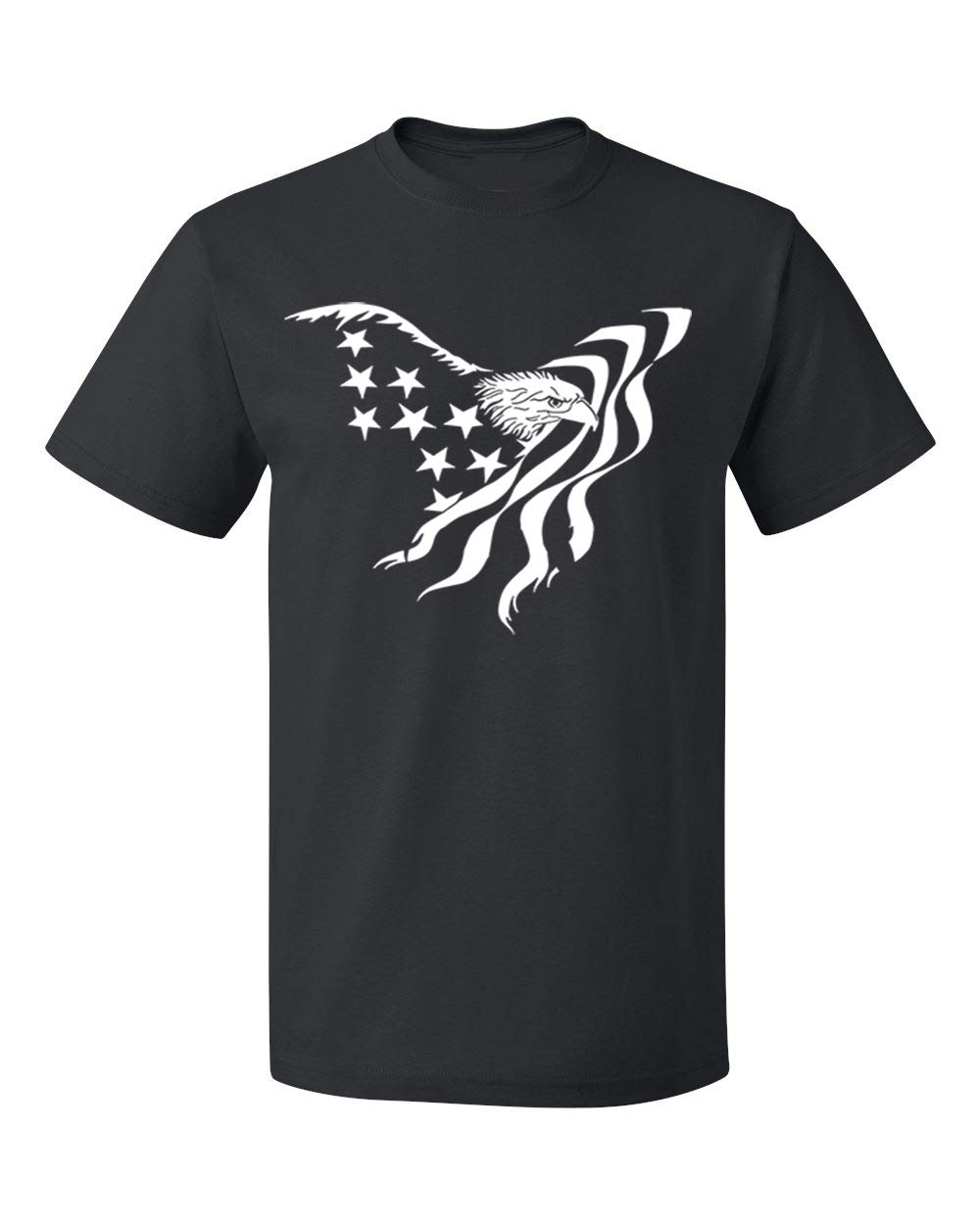 American Eagle Patriotic Men's T-Shirt - White Crew Neck 4th of July T-Shirt for Men | Perfect for Independence Day Celebrations, BBQ Parties & Summer Outfits