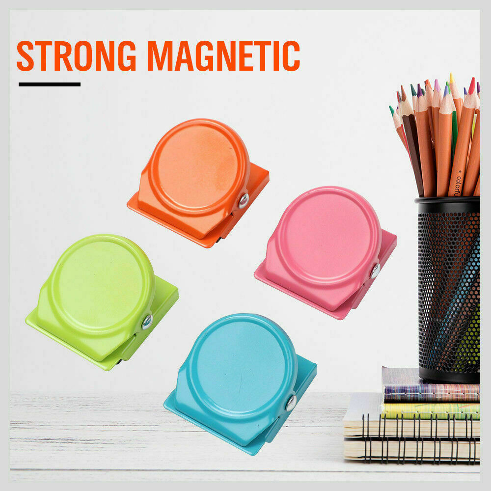 16-Piece Magnetic Spring Clips - Strong Refrigerator Magnets for Notes, Photos & Reminders - Perfect for Kitchen, Office & Dorm Organization