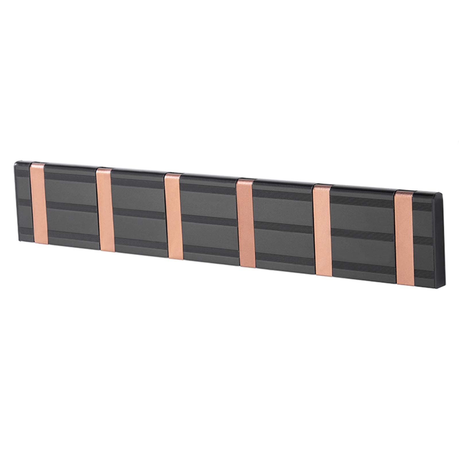 Rose Gold Wall Mounted Coat & Key Rack - Space Saving Folding Hooks Organizer for Entryway, Hallway, Living Room, Bedroom & Bathroom - Perfect for Small Spaces & Home Organization