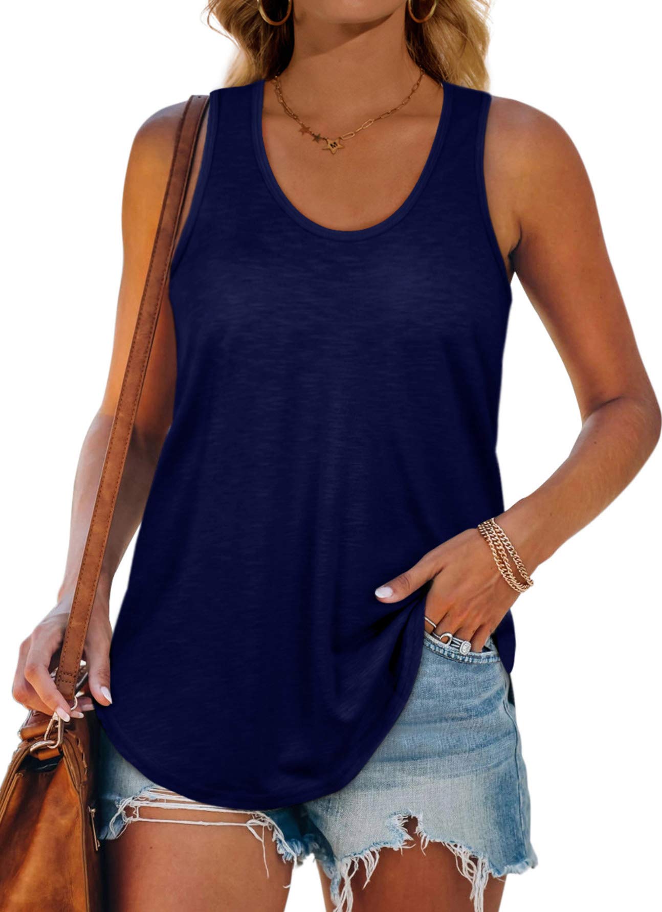 Women's Racerback Tank Tops - Loose Fit Summer Shirts for Women | Casual Wear, Gym, Yoga & Beach Outfits