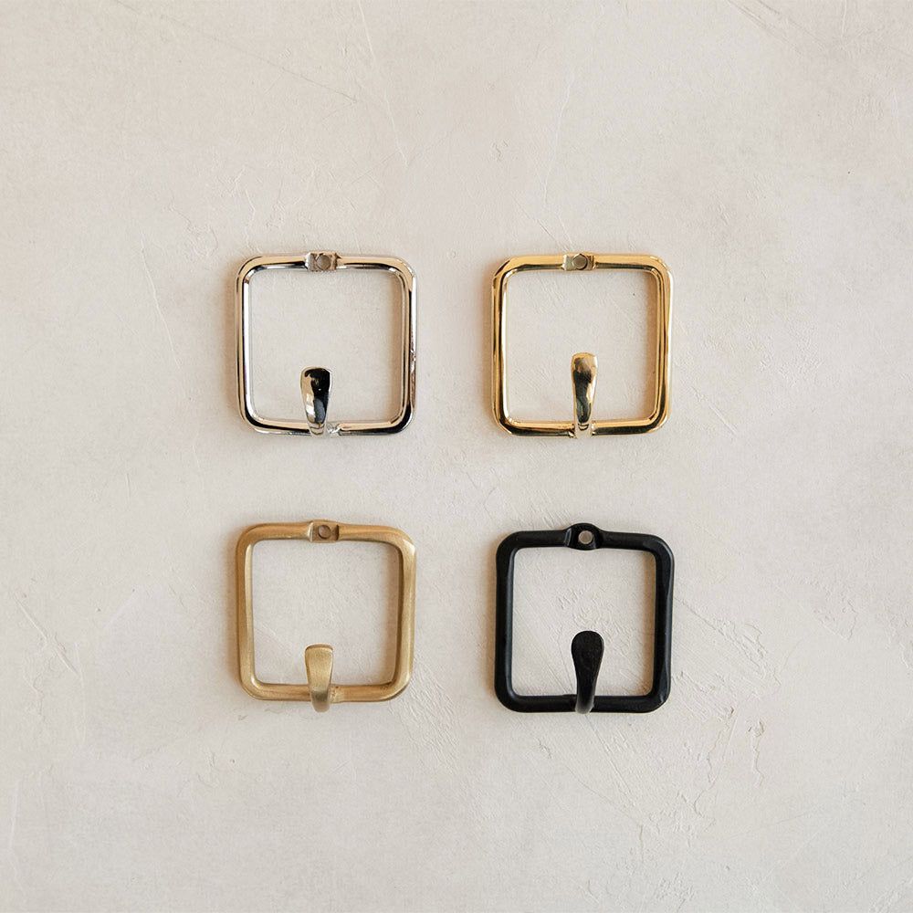 Heavy Duty Square Rail Hook - 4 Pack, Black Powder Coated Metal Hooks for Hanging Plants, Baskets & Outdoor Decor - Perfect for Garden, Patio, Deck & Fence Organization