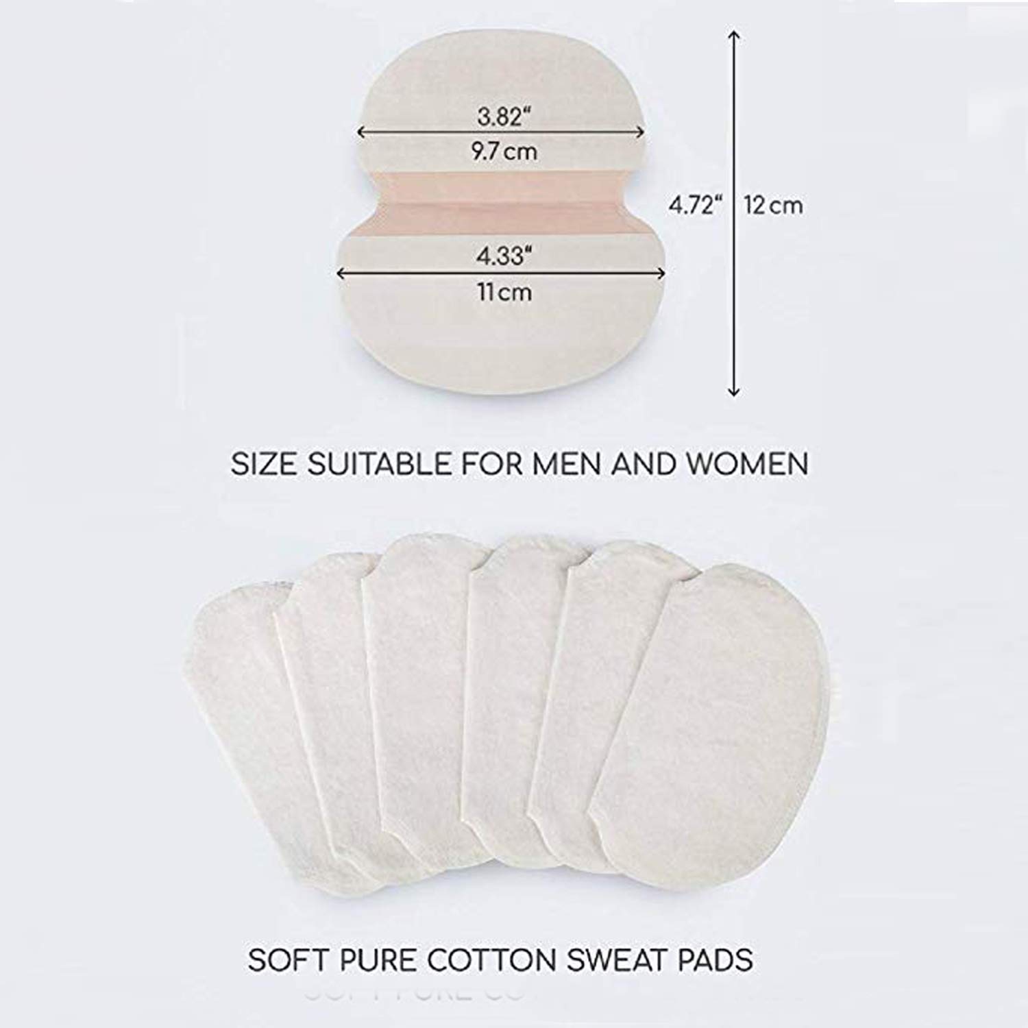 KRUSH Disposable Underarm Sweat Pads - 10 Pack | Highly Absorbent Cotton Pads for Men & Women | Anti-Allergic, Antibacterial & Odor Control | Perfect for Gym, Work & Daily Activities