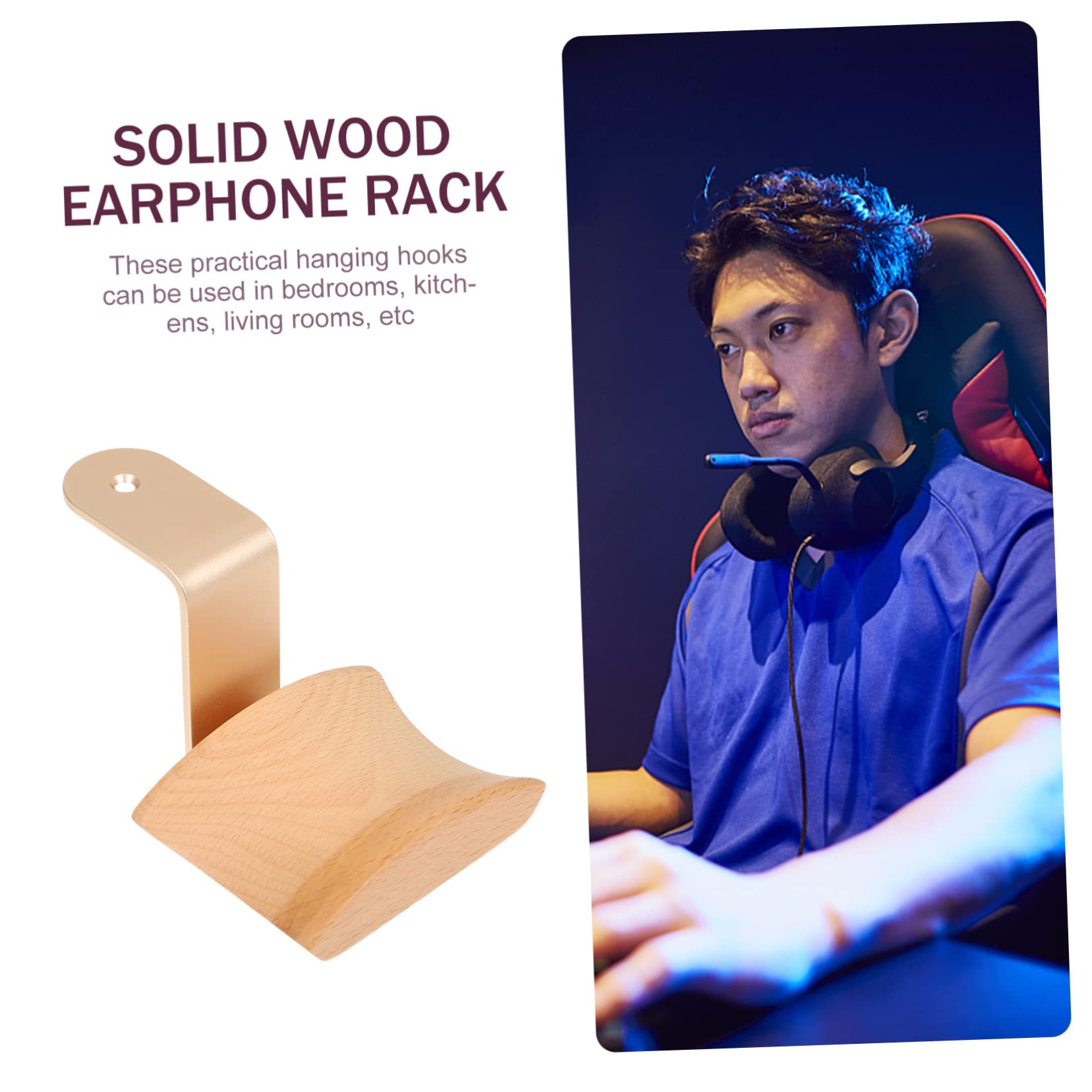 Zerodeko 4 Pack Heavy Duty Headphone Holder Clip - Anti-Slip Earphone Hanger with Sturdy Stainless Steel Construction - Perfect for Desk, Office, Gaming Setup & Headphone Storage Organization
