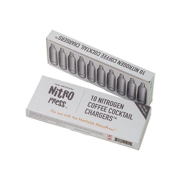 NitroPress Coffee Cocktail Chargers - 10 Pack Whipped Cream Chargers for Barista & Home Use | Perfect for Nitro Cold Brew, Cocktails & Desserts