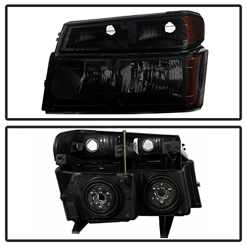 XTune LED Headlights for 2006 Chevy Colorado/Canyon & Isuzu i-208/i-290/i-350/i-370 - OEM Replacement with Bumper Lights - Upgrade for Night Driving & Off-Road Adventures