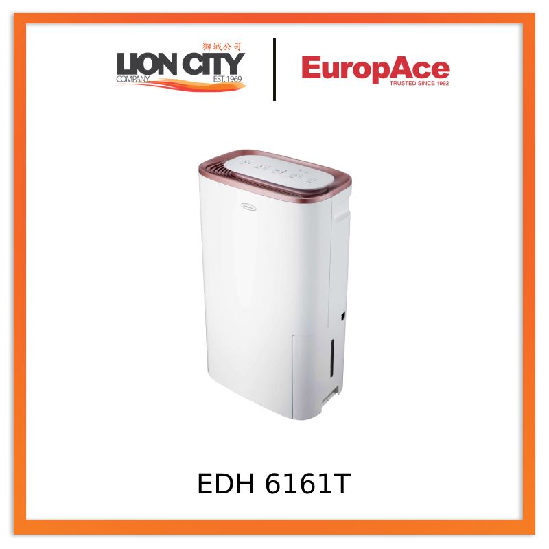 Europace EDH 6161T 16L 3-in-1 Dehumidifier with Air Purifier & Fan - Quiet & Energy Efficient for Home, Basement, Bedroom, Office (White) - Perfect for Mold Prevention & Humidity Control