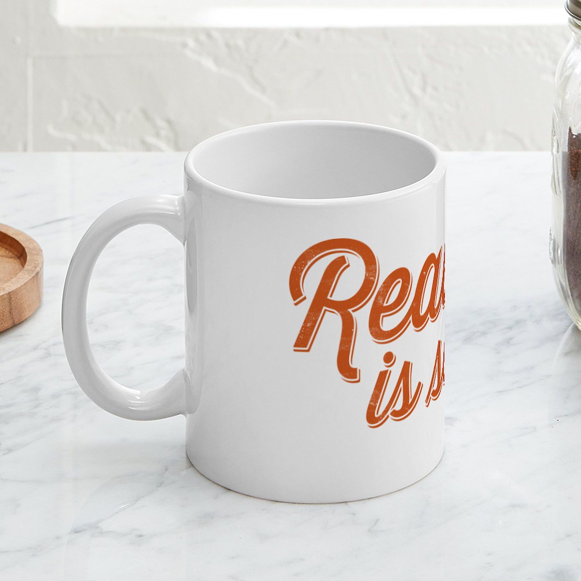 Reading Is Sexy 11 oz Ceramic Coffee Mug (325 ml) - Perfect for Book Lovers, Office & Home Use - Funny Novelty Gift Idea