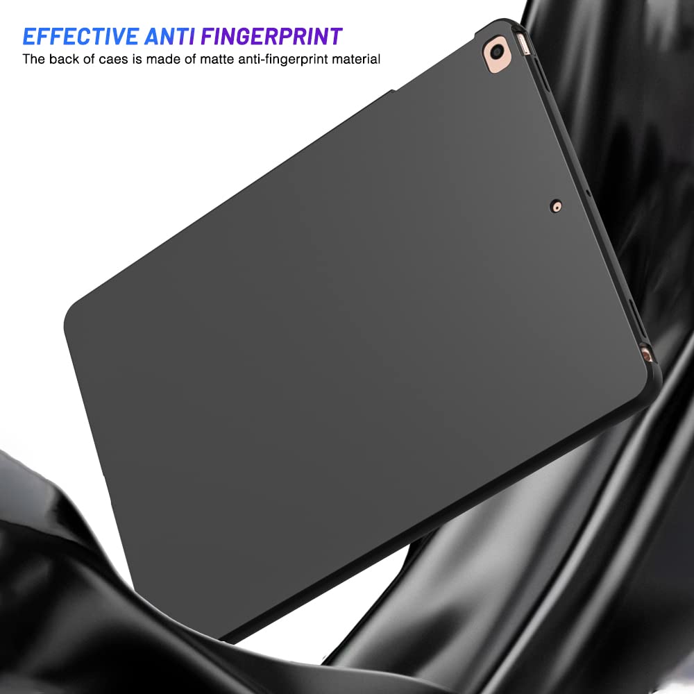 Premium Thin & Soft Protective Case for iPad 9.7 (2018/2017 6th/5th Gen) & iPad Air 2/Air - Lightweight Shockproof Cover with Precise Cutouts - Perfect for Work, Travel & Home Use - Black