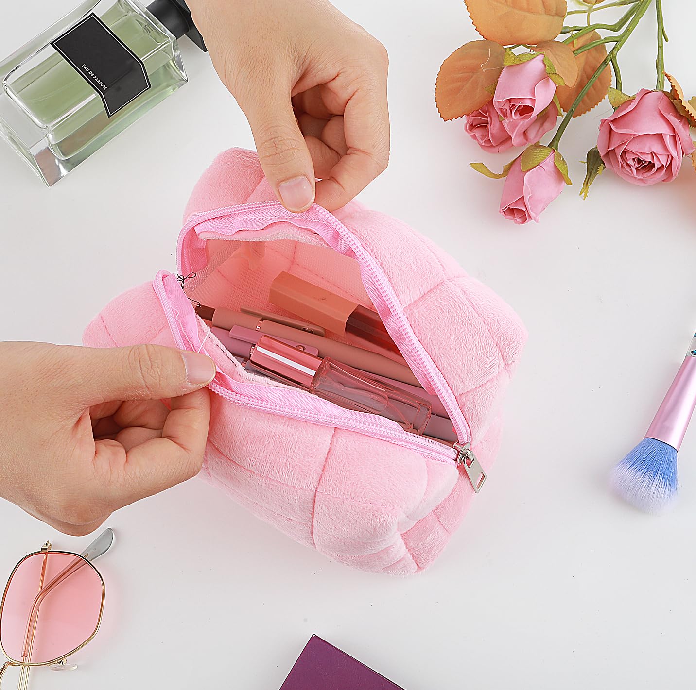 6-Piece Waterproof Travel Makeup Bag Set for Women - Large Cosmetic Organizer Case with Toiletry Pouch | Perfect for Bathroom Storage, Gym Essentials & Vacation Packing